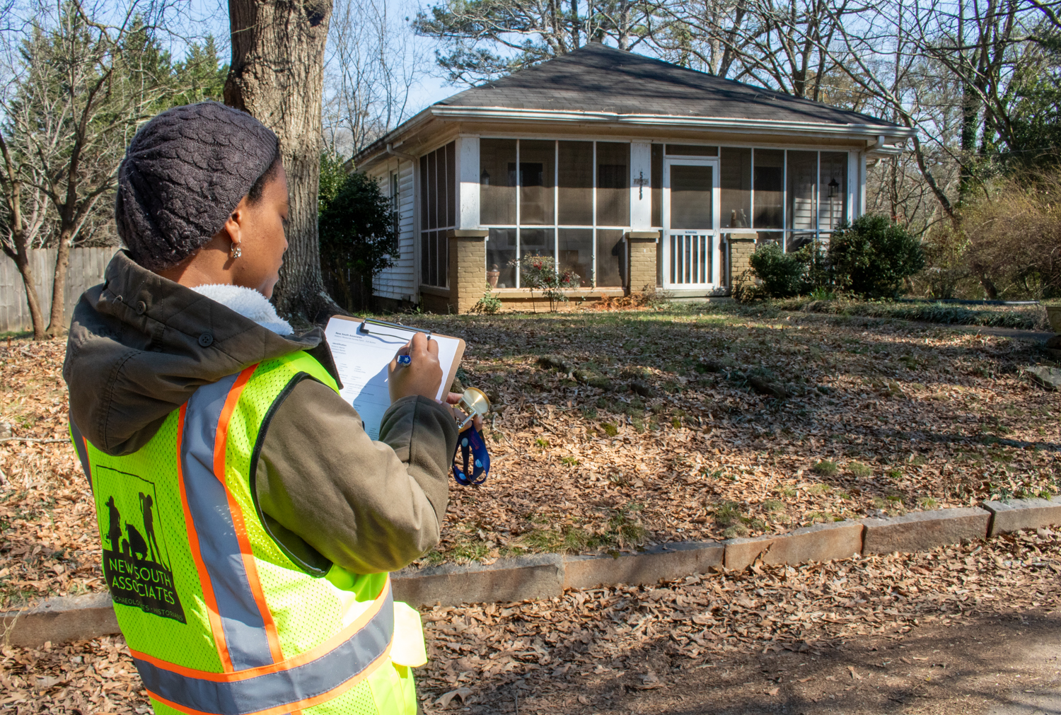 Architectural historian from New South Associates surveys site.