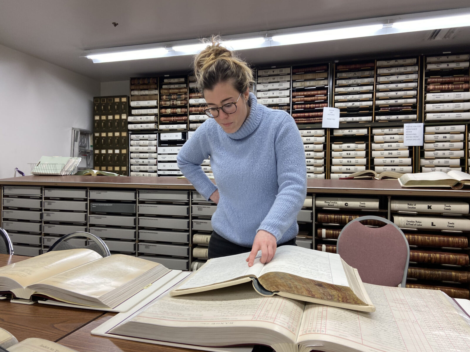 New South Associates historian reviews documents.