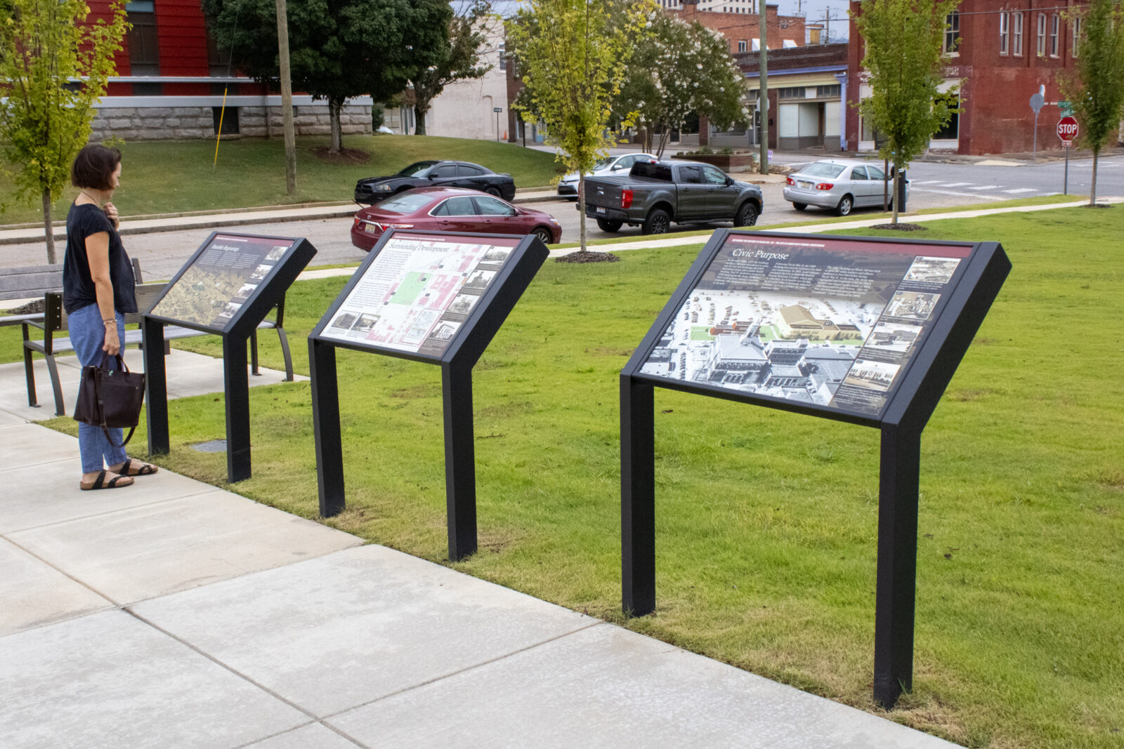 Displays designed by New South Associates providing public interpretation of a historic site.